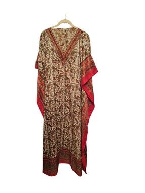 Oversized One Size Fits Most Colorful Caftan Vacations Weekends Paisley Weekends